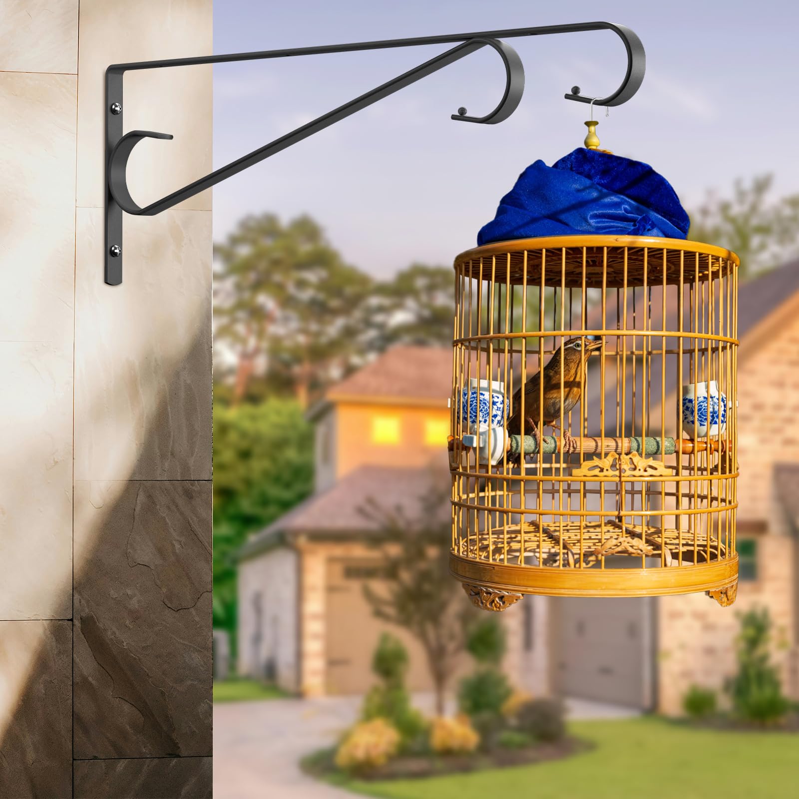 Hystun outdoor hangers suitable for bird feeders, lanterns, and wind chimes.