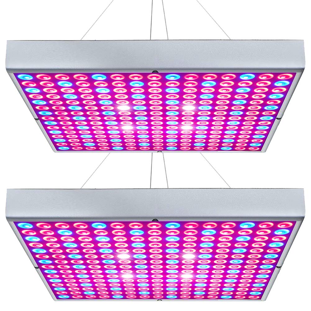 Hytekgro LED grow light panel front view promotes seedling growth with full spectrum LEDs.