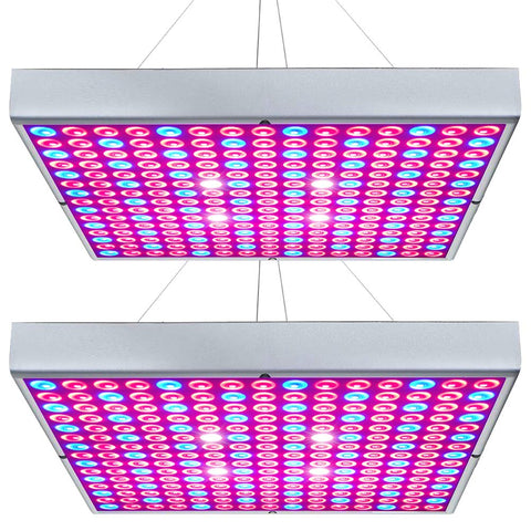 Hytekgro LED grow light panel front view promotes seedling growth with full spectrum LEDs.