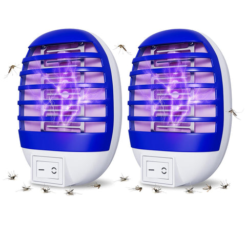 Hywean Zapper front view with purple LED attracting flying insects for indoor use