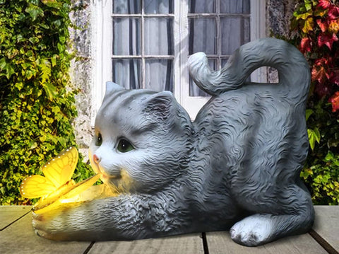 hYwecy housewarming gift cat sculpture adds charming exterior appeal