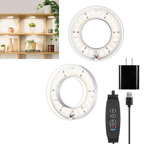 Hywyimlait two-head ceiling grow light ring for compact indoor gardens
