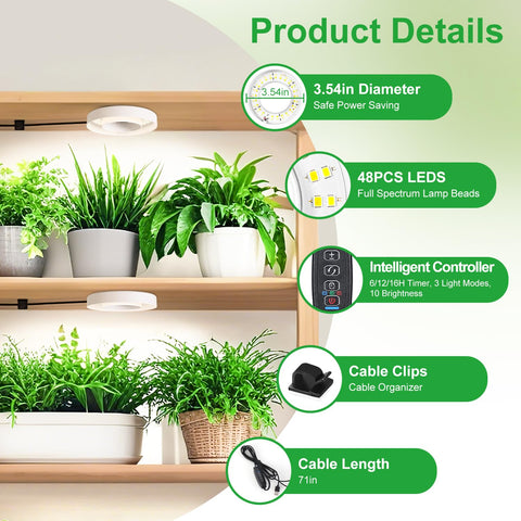 Hywyimlait full-spectrum LEDs deliver balanced light for indoor plants
