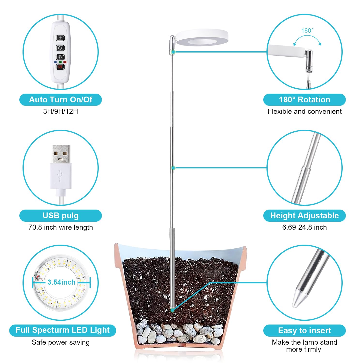 Hywyimlait Halo Ring Grow Light shows 3 spectral modes for stage-appropriate lighting.