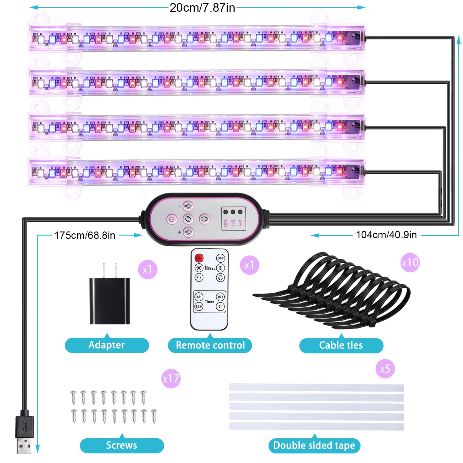 Hywyimlait indoor plants thrive under full spectrum LEDs.
