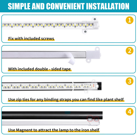 Hywyimlait LED Grow Light Strip 10 dimmable levels adapt to growth stages