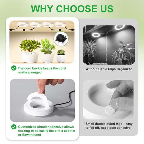 Hywyimlait 3.54-inch ring fits compact plant shelves gracefully.