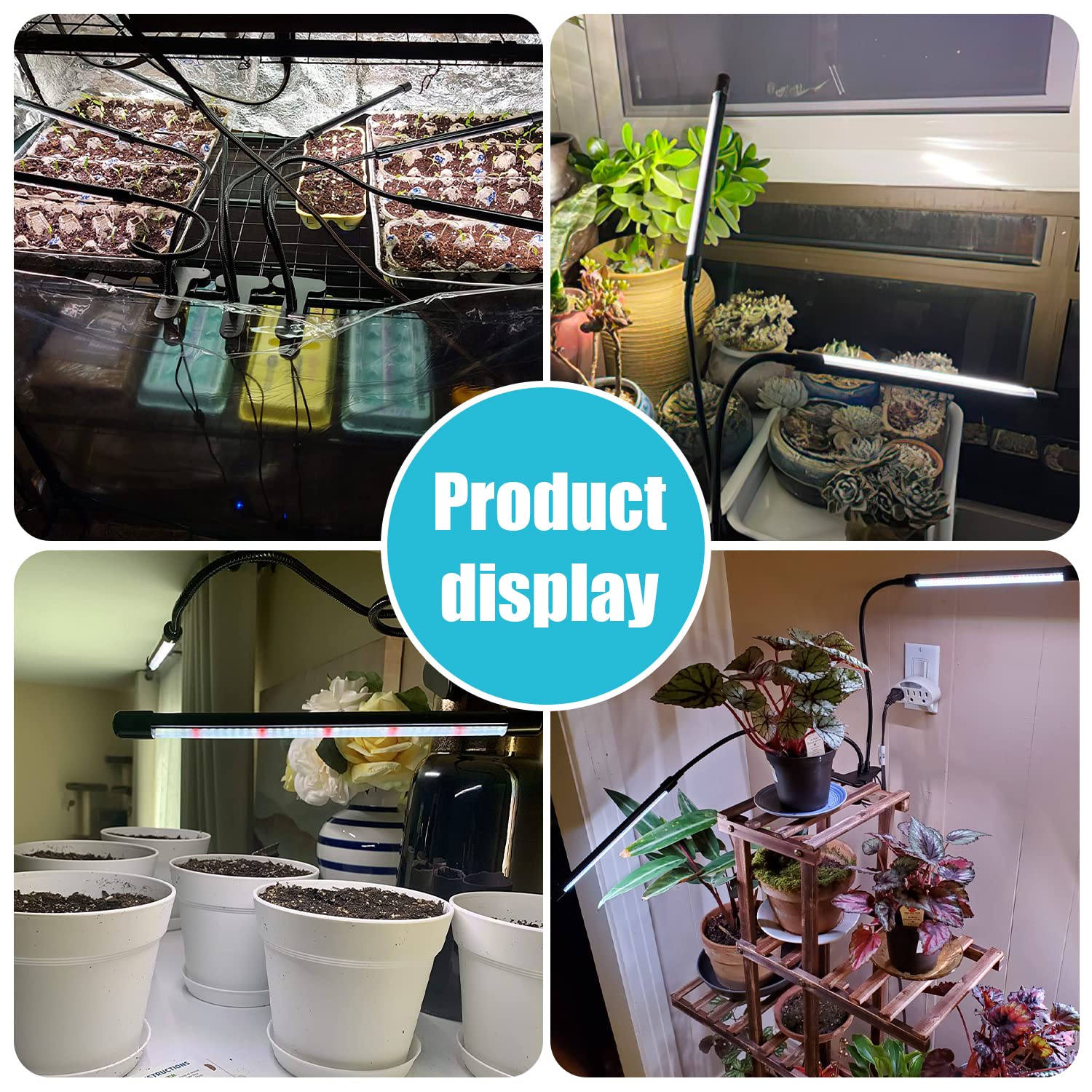 Hywyimlait grow light supports flowers, vegetables, and succulents indoors.