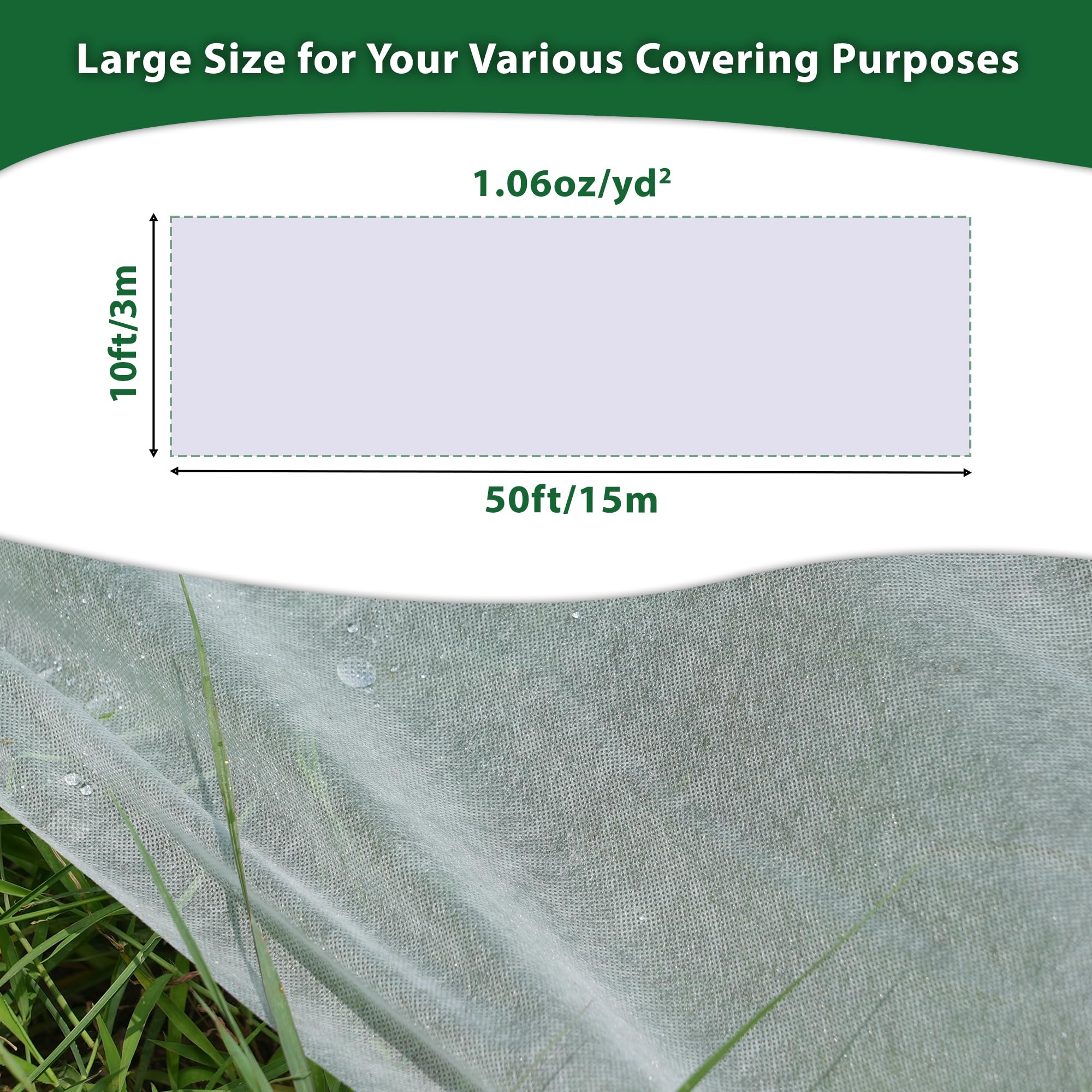 Hyxanons row cover closeup shows breathable fabric for healthy airflow.