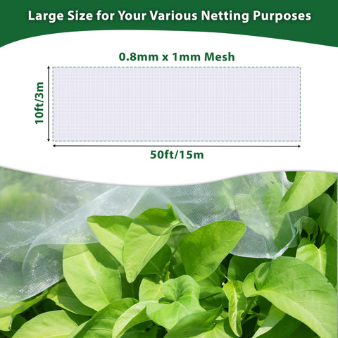 Hyxanons row cover draped over plants illustrating easy protection from pests.