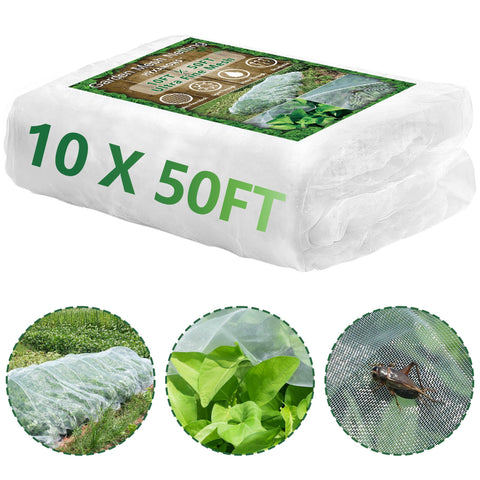 Hyxanons ultra-fine garden netting close-up showing fine mesh and durable material protects plants.