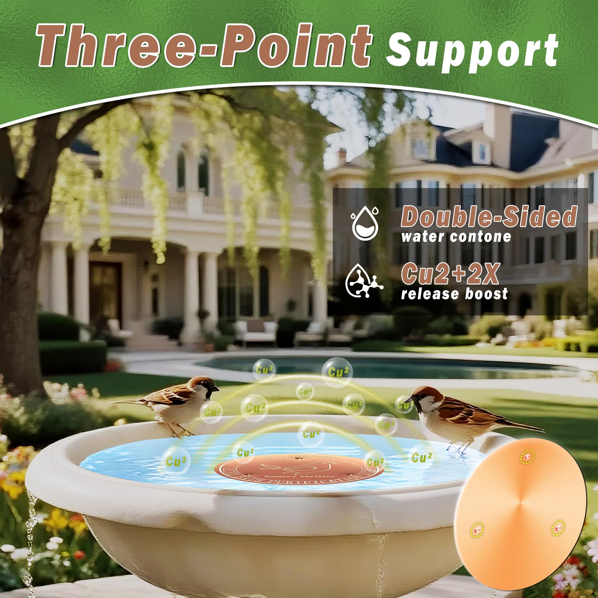 HYXBXSS three-point support design stabilizes the disk in water