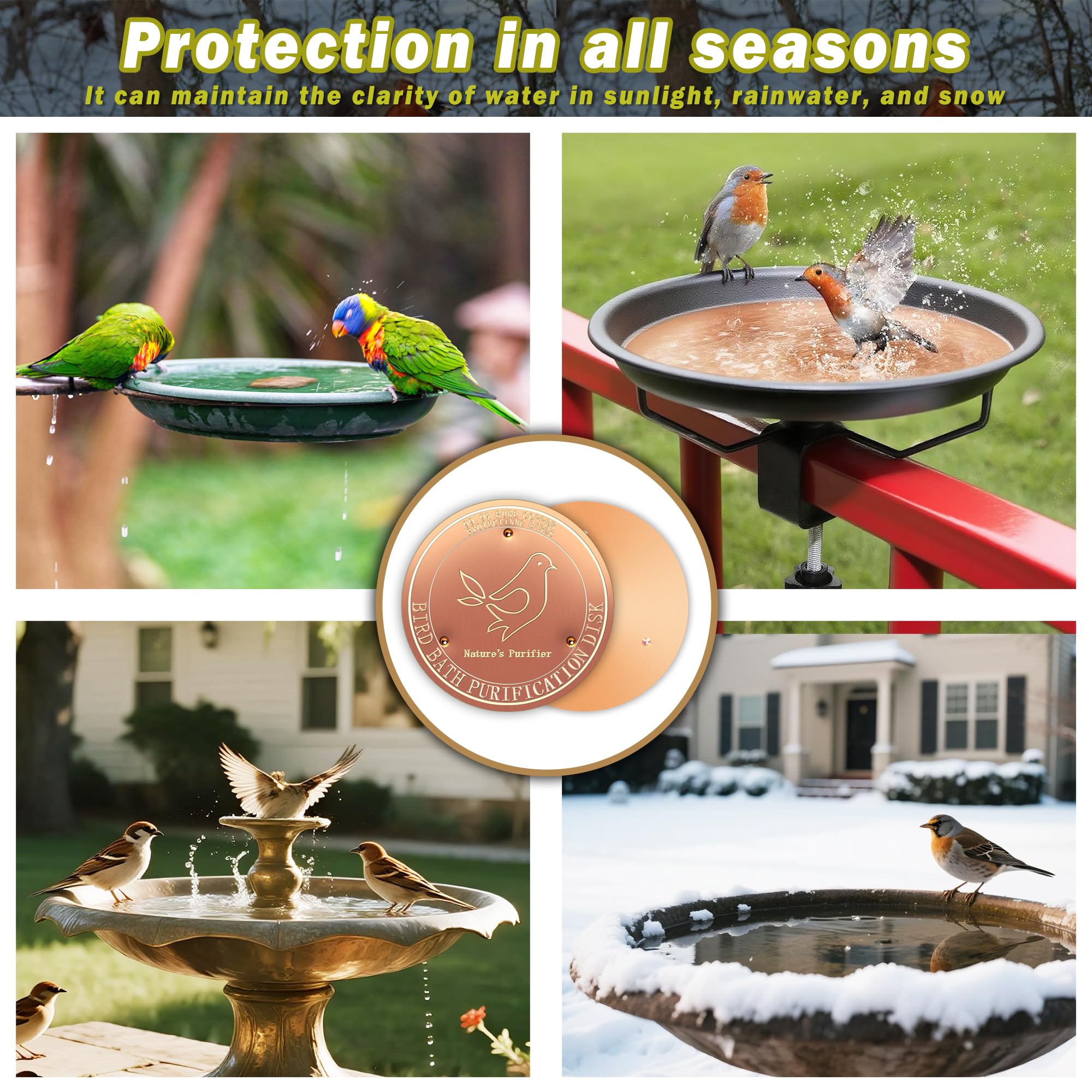 HYXBXSS universal-fit outdoor birdbaths compatible with most bowls