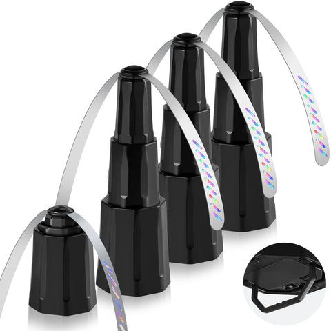 Hyxjzh Fly Fan with holographic blades deters flies during outdoor meals.