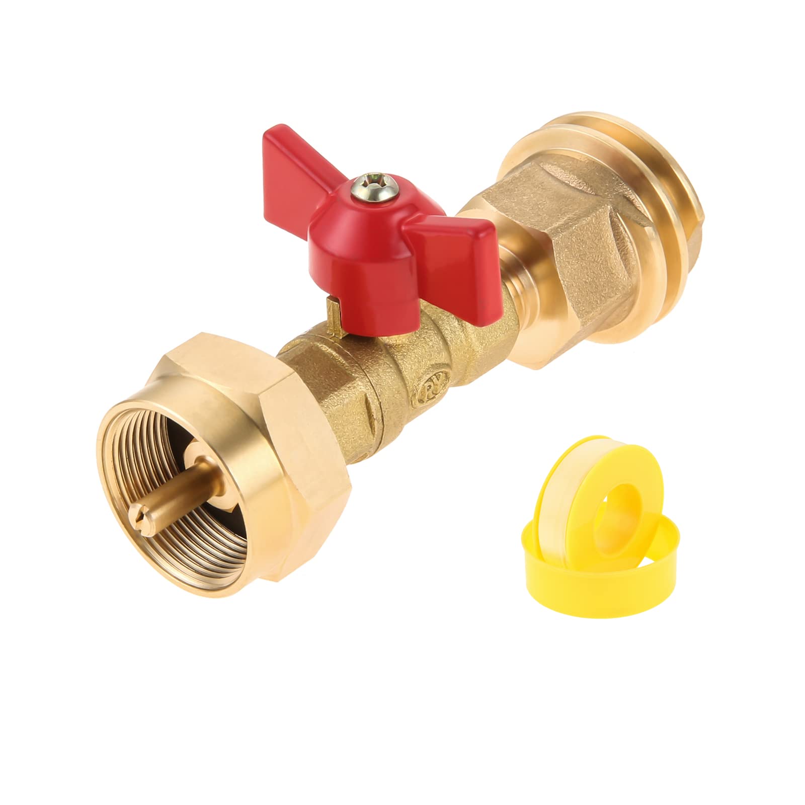 HZ-MONSTAR 20lb to 1lb adapter connects a large grill to a 1lb tank for camping.