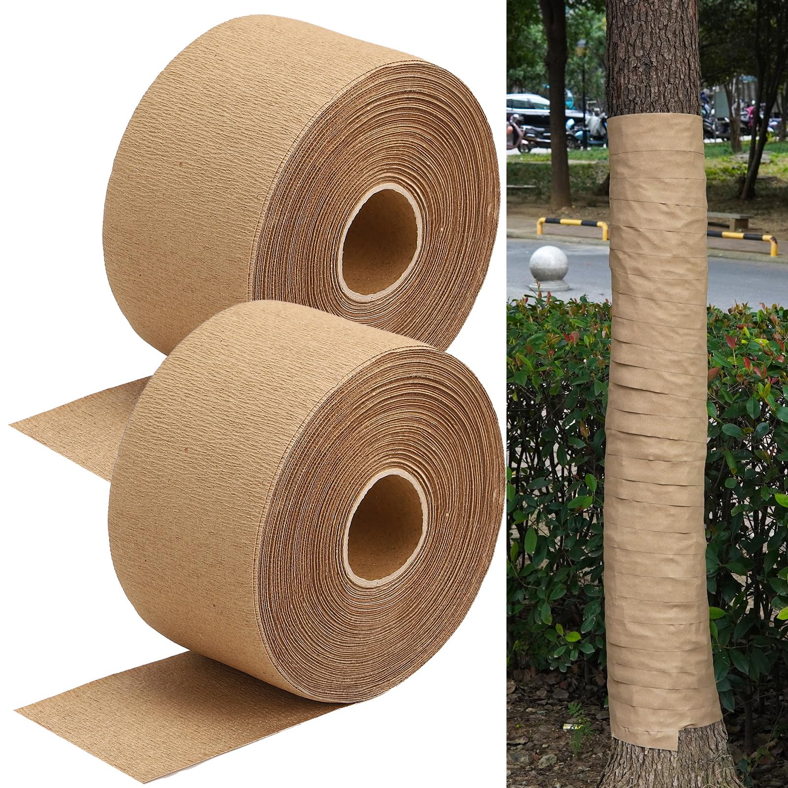 HZCGJMY tree protector wrap roll 164ft protects bark from cold and pests