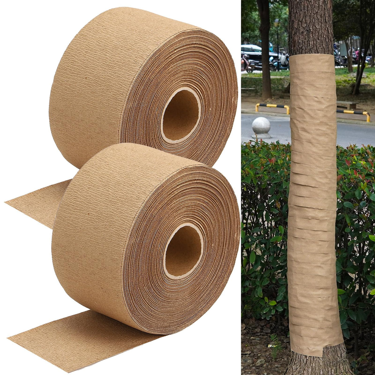 HZCGJMY tree protector wrap roll 164ft protects bark from cold and pests