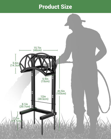 HZE garden hose holder suitable for versatile outdoor use in yard, garden, patio