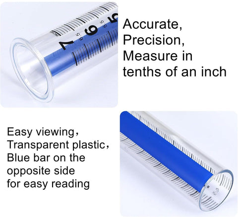 HZENGART rain gauge tube blue back strip enhances readability outdoors
