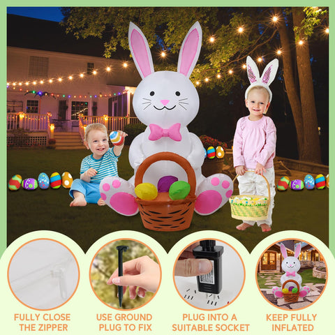 HZGDEJTG Basket with eggs detail adds Easter charm