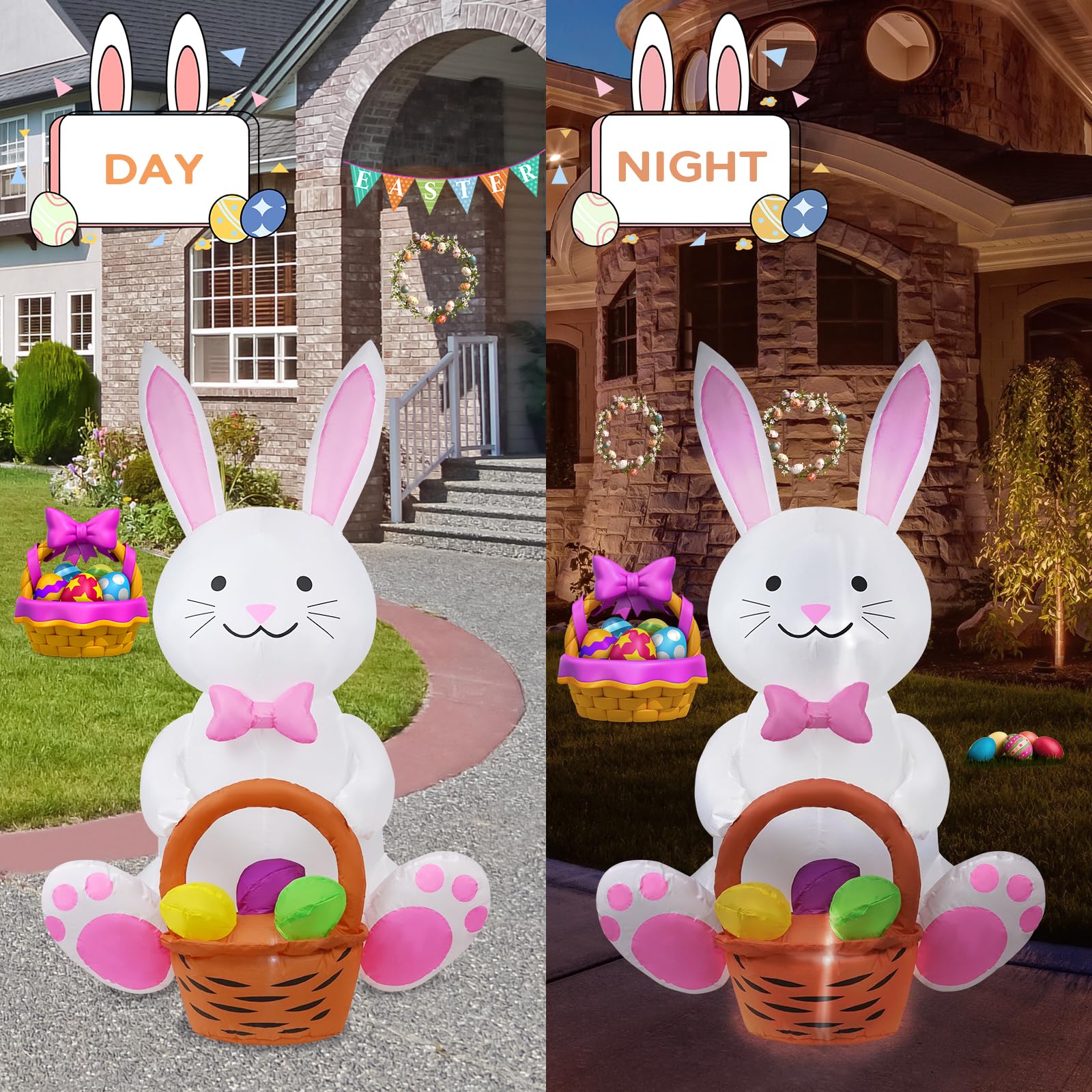 HZGDEJTG Weatherproof polyester bunny for outdoor seasonal displays