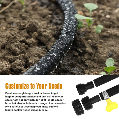HZGREEN 150ft hose cut to custom lengths with included accessories.