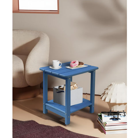 HZLBZYON Compact design fits small patios with convenient storage potential.