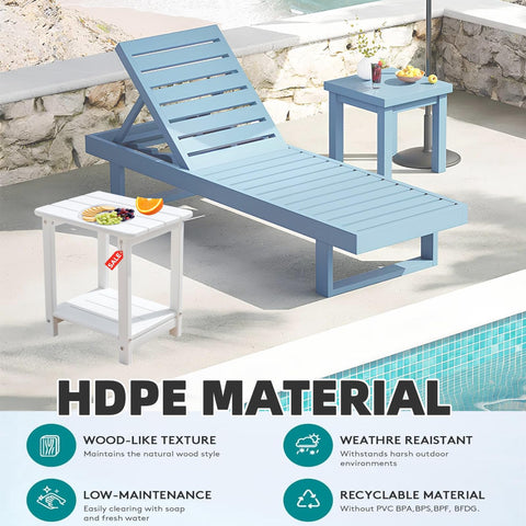HZLBZYON 16.5-inch square footprint pairs with outdoor seating.
