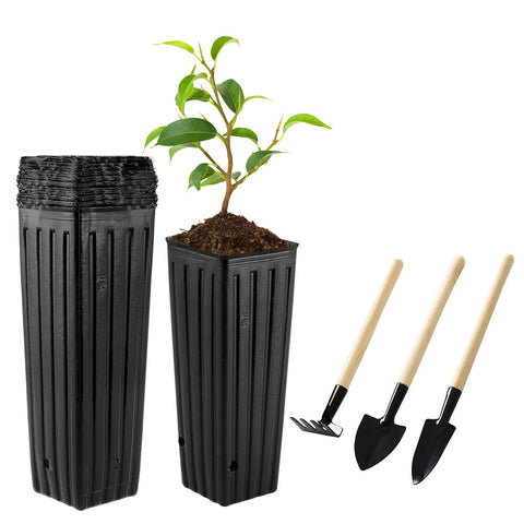 Hzloyat deep nursery pot with 9.8-inch height for robust root growth.