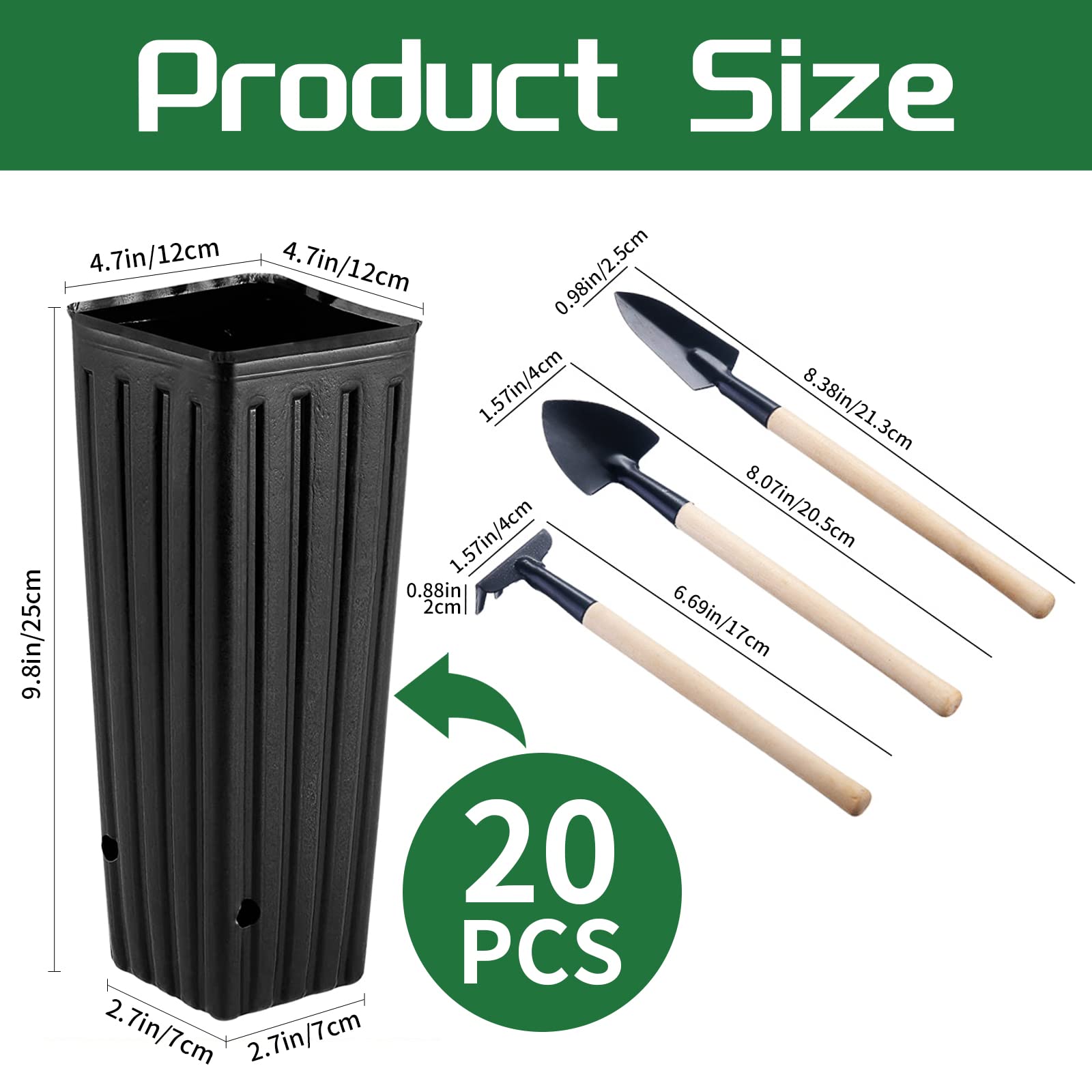 Hzloyat garden tools set included for easy potting and transplanting.