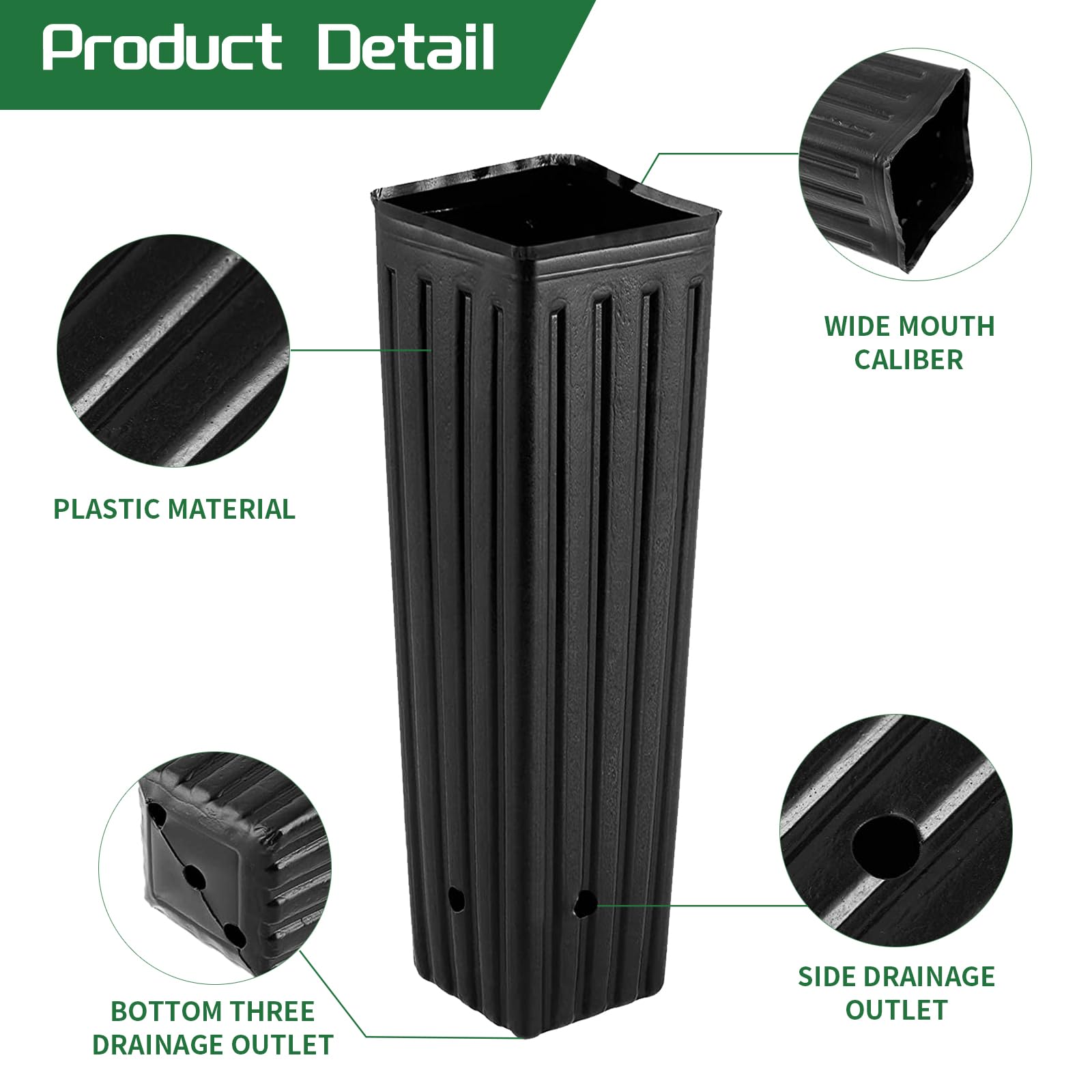 Hzloyat lightweight reusable plastic nursery pot