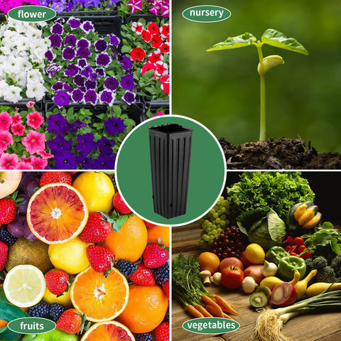 Hzloyat versatile plastic pot with breathable design to reduce overwatering.