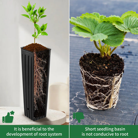 Hzloyat tall pot supporting robust root development