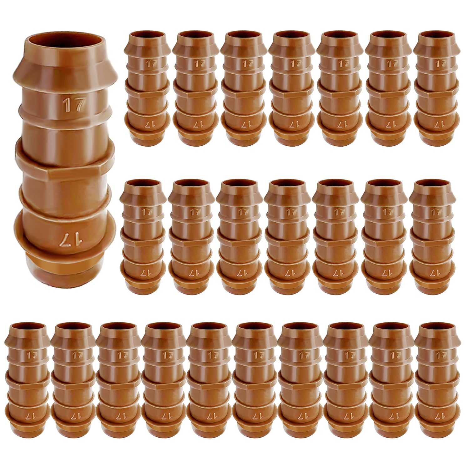 HZMM 25-pack barbed fittings package for quick irrigation setup