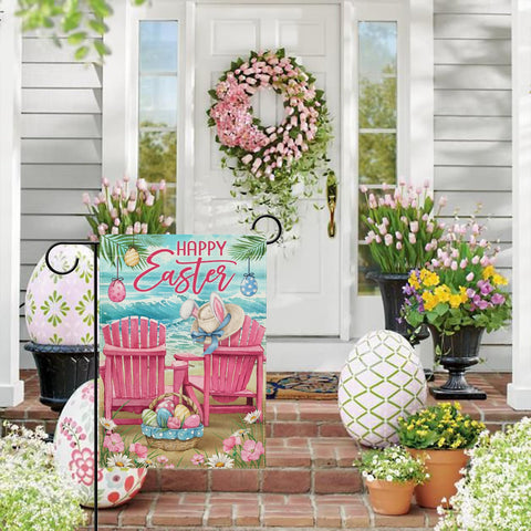 Hzppyz burlap garden flag durable and fade resistant for year round use.