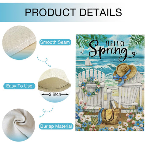 Hzppyz Palm leaves pattern flag brings tropical flair to outdoor spaces.