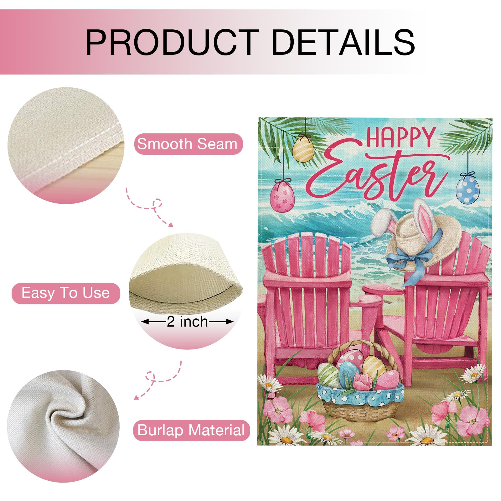 Hzppyz pink Adirondack chairs print adds spring charm to garden.