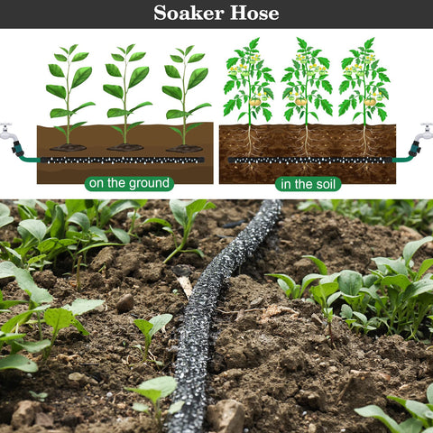 HZYOUMU Rubber halfinch drip hose close-up highlights oxidation resistant, flexible material.