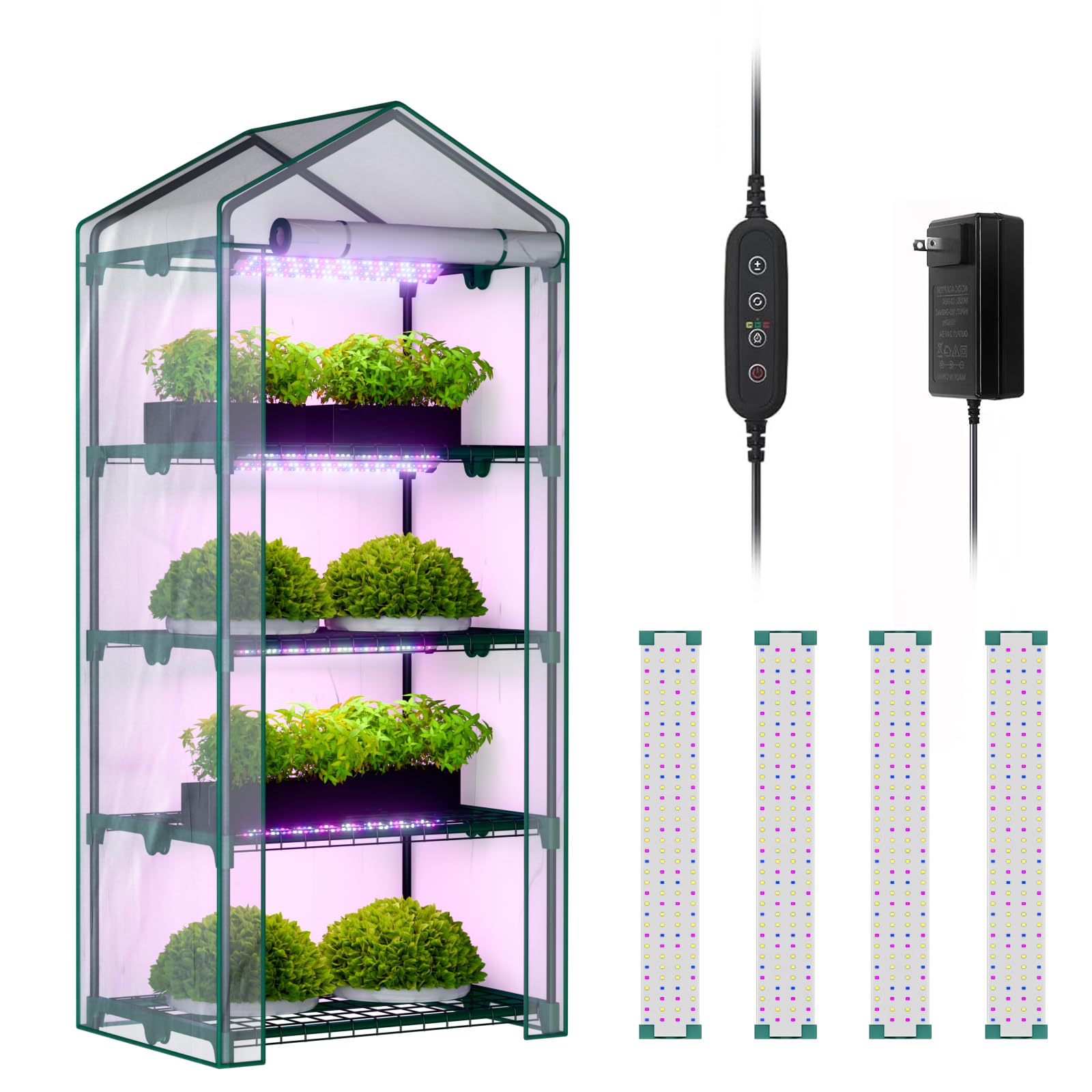 i-SUNSHORE indoor greenhouse frame with four tiers for compact seedling growing