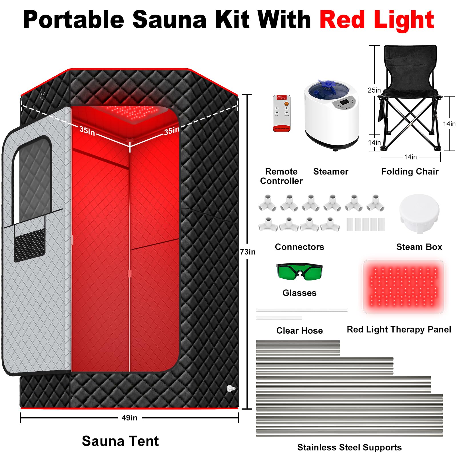 I-THERA-U XL clear window and top hook add convenience and organization.