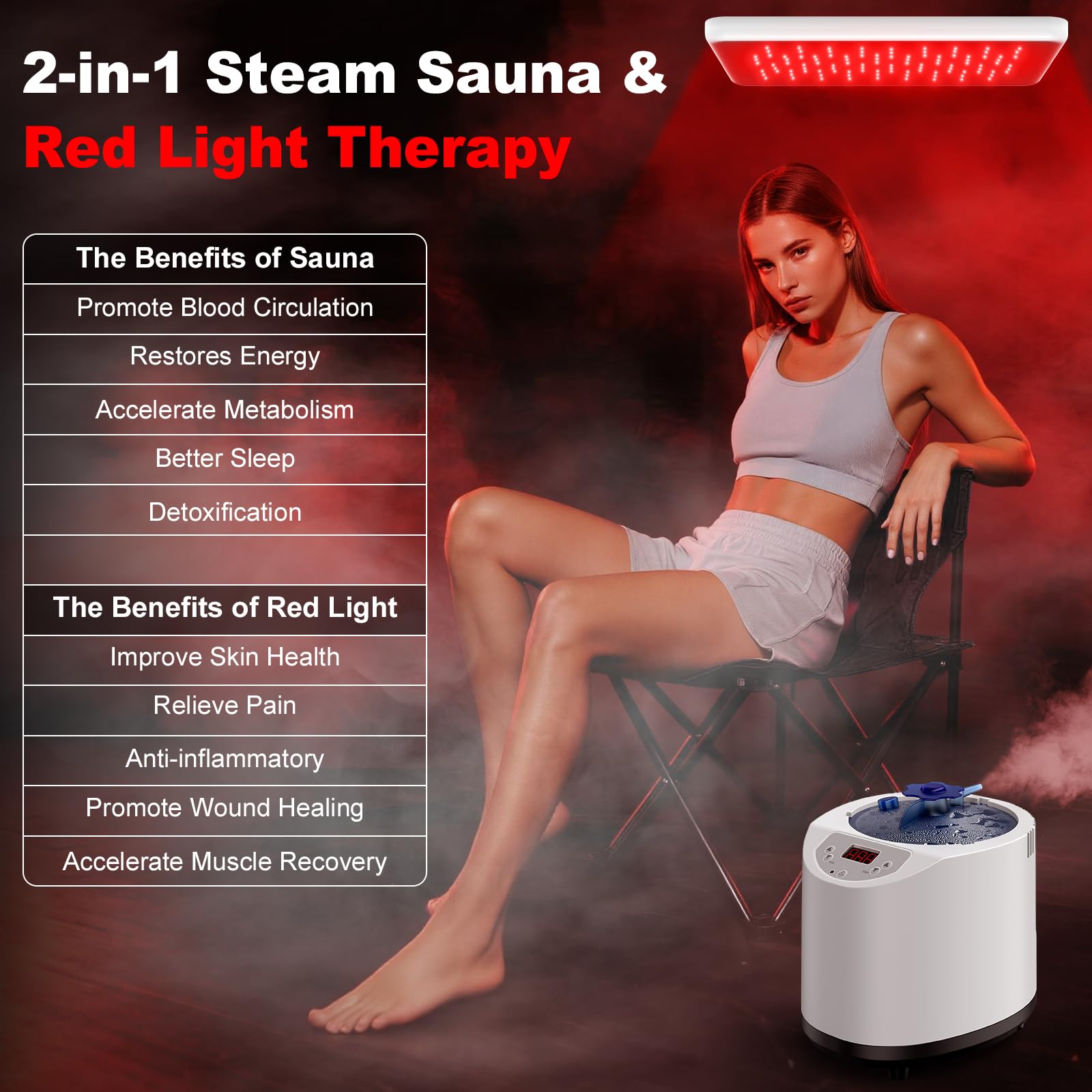 I-THERA-U XL portable steam sauna tent ready for at-home full-body sessions.