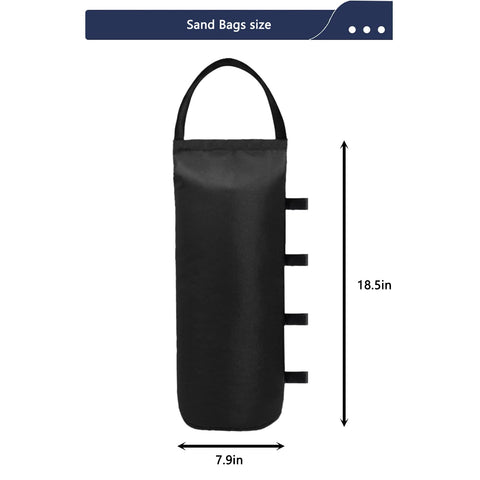 IALNAI canopy sandbag opened for filling with sand.