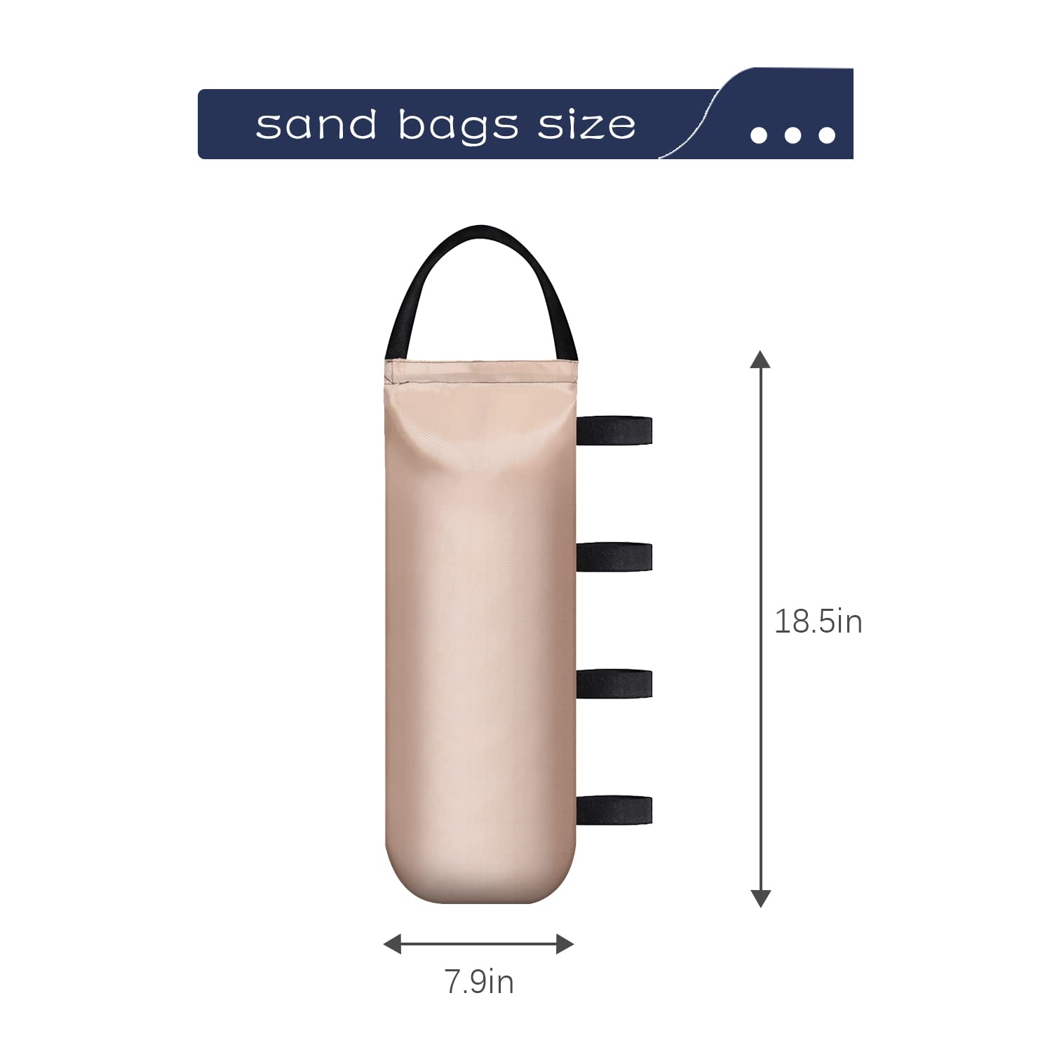IALNAI oxford cloth construction sandbags show durable material and stitching