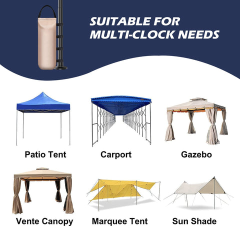 IALNAI sandbags offer stability for awnings and sun shades on windy days