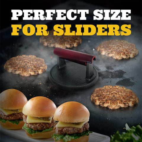 IAN's Heavy-Duty Burger Press helps you shape consistent patties for crowd-pleasing burgers.