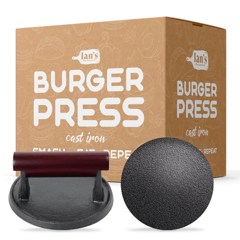 IAN's Smash Burger Press 4-inch creates evenly shaped slider patties for quick meals.
