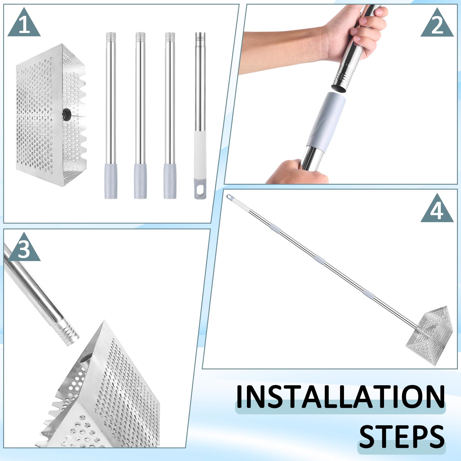 IAOVAW All‑in‑one beach tool for raking, sifting, and cleanup