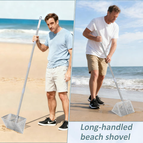 IAOVAW Sand Flea Rake displays 7-inch opening for efficient screening