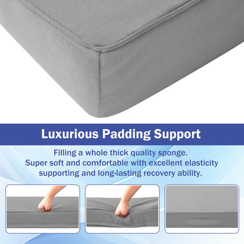 IASEAHK cushions with adjustable straps and hidden zippers prevent slipping.