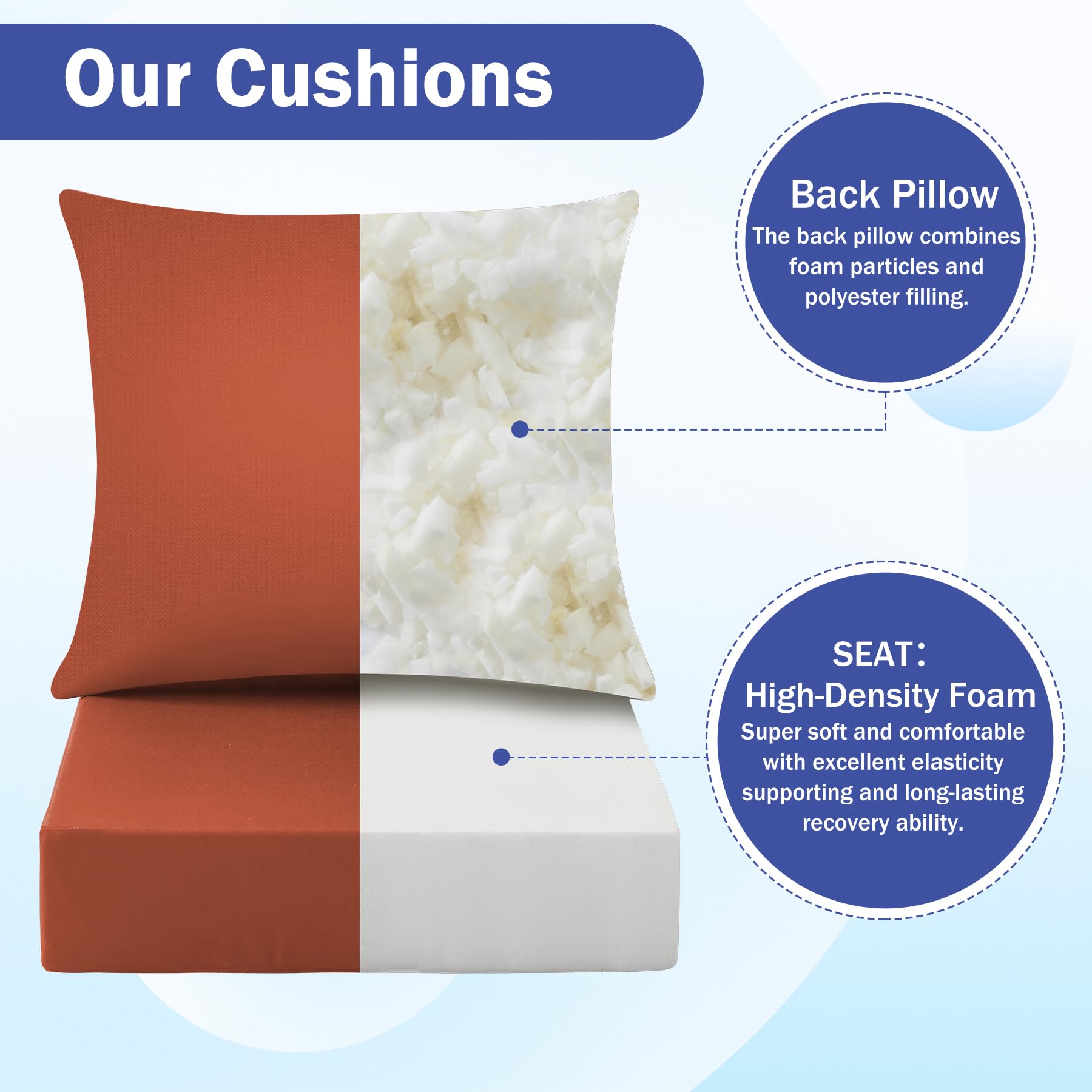 IASEAHK cushions with adjustable straps prevent slipping during use.
